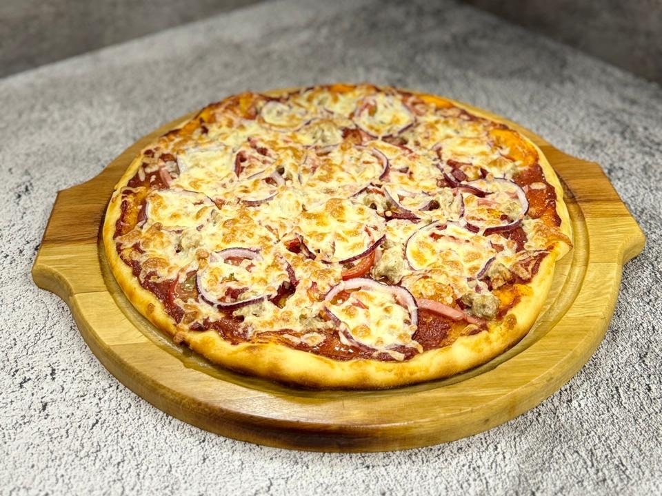 Пицца мясное ассорти